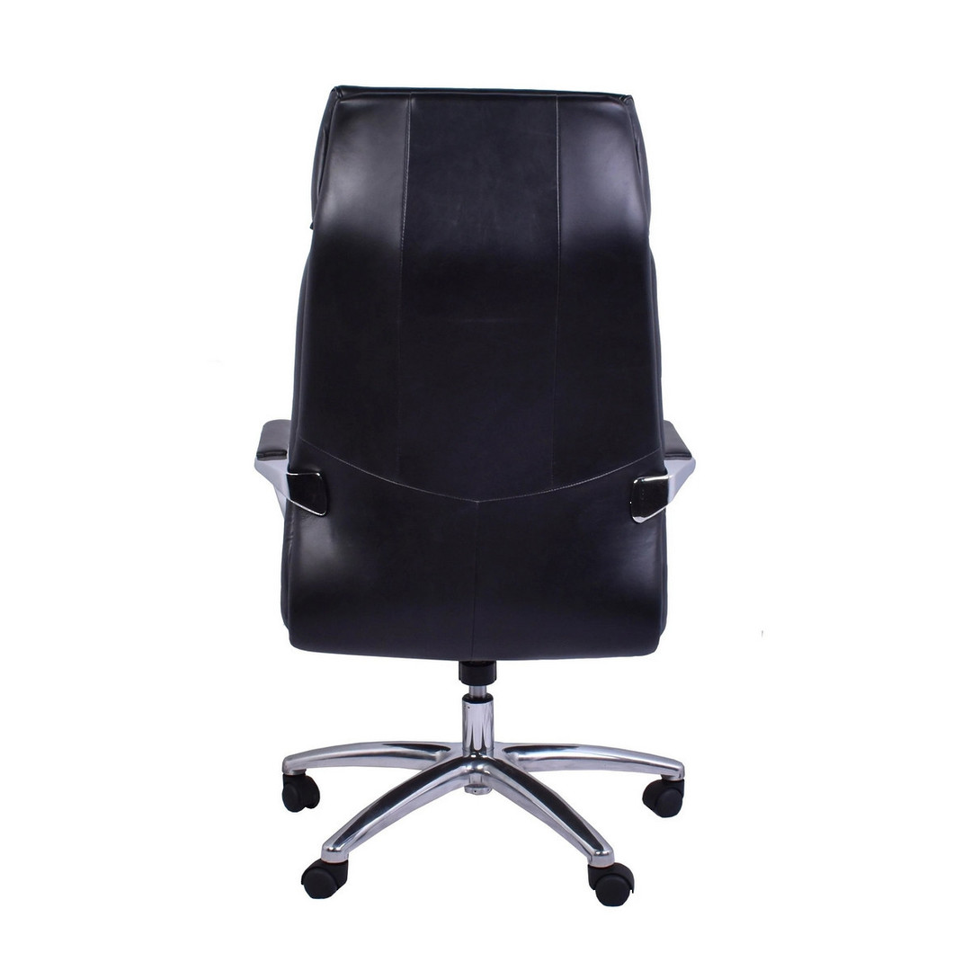  GM High Back Adjustable Leather Office Chair - Black image 2